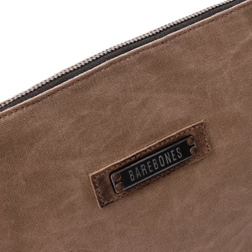 laydown detail image of Neelum Large Zipper Pouch - Khaki