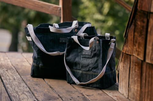 lifestyle image of Neelum 40L Giant Tote - Denim