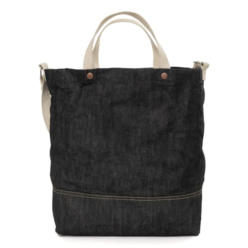 laydown image of Neelum 26L Oversized Tote - Denim