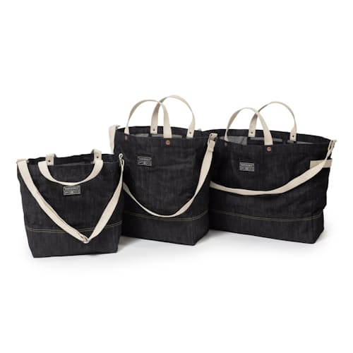 laydown image of Neelum 26L Oversized Tote - Denim