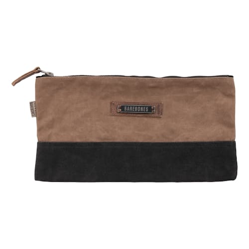 laydown image of Neelum Small Zipper Pouch - Khaki