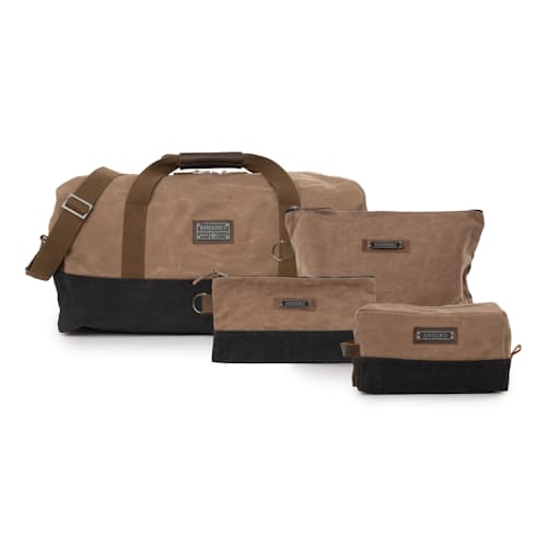 laydown image of Neelum Small Zipper Pouch - Khaki
