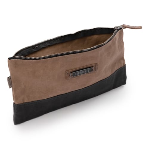 laydown image of Neelum Small Zipper Pouch - Khaki