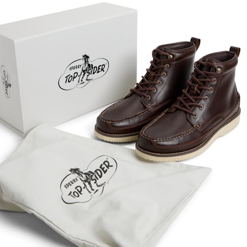 laydown detail image of One Of These Days x Sperry Tony Moc Boot