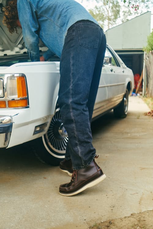 lifestyle image of One Of These Days x Sperry Tony Moc Boot