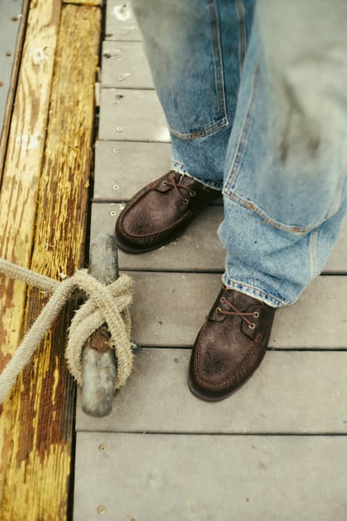 lifestyle image of One Of These Days x Sperry Lou Boat Shoe