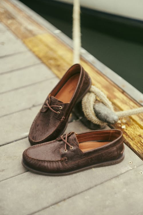lifestyle image of One Of These Days x Sperry Lou Boat Shoe