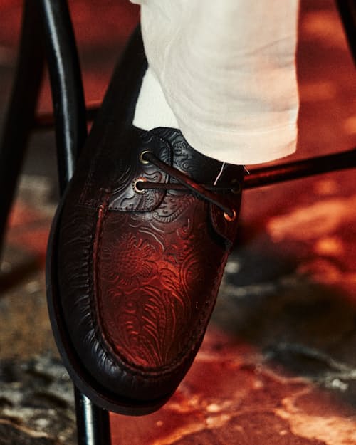 lifestyle image of One Of These Days x Sperry Lou Boat Shoe
