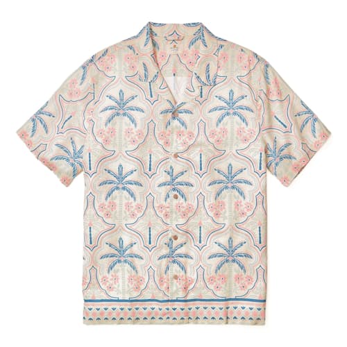laydown image of Archive Tencel Linen Resort Shirt