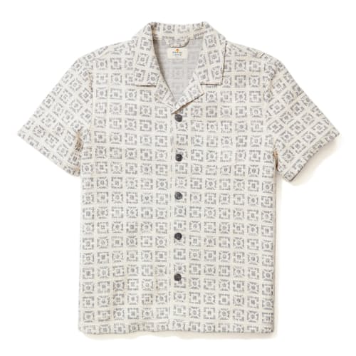 laydown image of Archive Camp Jacquard Resort Shirt