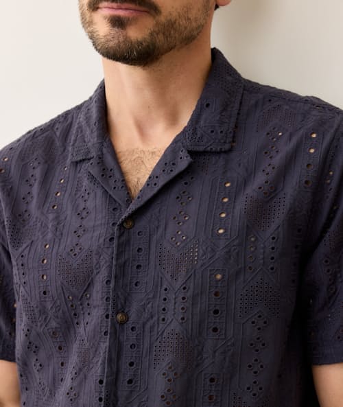 on model image of Archive 5 O'Clock Resort Shirt