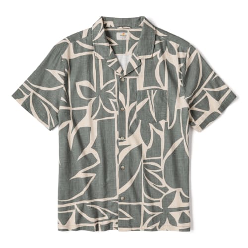 laydown image of Classic Stretch Selvage Short Sleeve Shirt