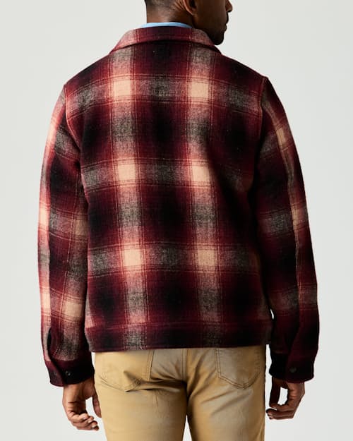 on model image of Heritage Wool Snap Jacket