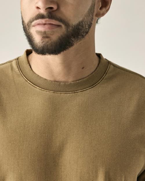 on model image of PatinaTech Crewneck Sweatshirt