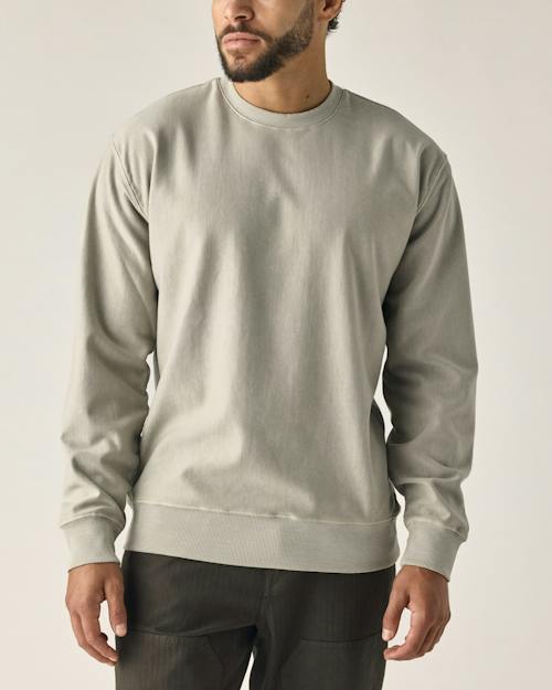 on model image of PatinaTech Crewneck Sweatshirt