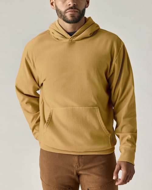 on model image of PatinaTech Hoodie
