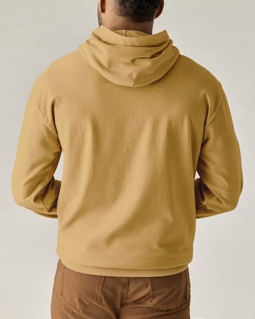 on model image of PatinaTech Hoodie