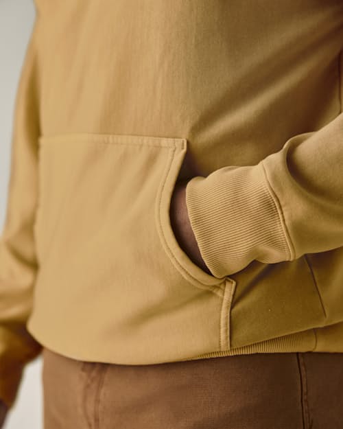 on model image of PatinaTech Hoodie