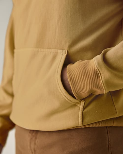 on model image of PatinaTech Hoodie