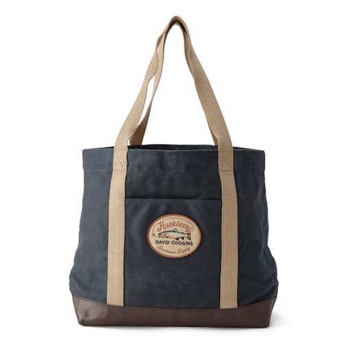 laydown image of Coggins Patch Waxed Canvas Tote