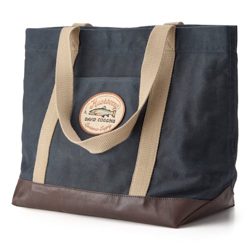 laydown image of Coggins Patch Waxed Canvas Tote