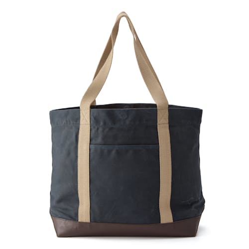 laydown image of Coggins Patch Waxed Canvas Tote