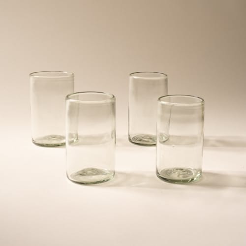 no crop image of Recycled Handblown Glass Tumbler - Tall