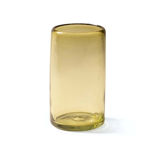 laydown image of Recycled Handblown Glass Tumbler - Tall