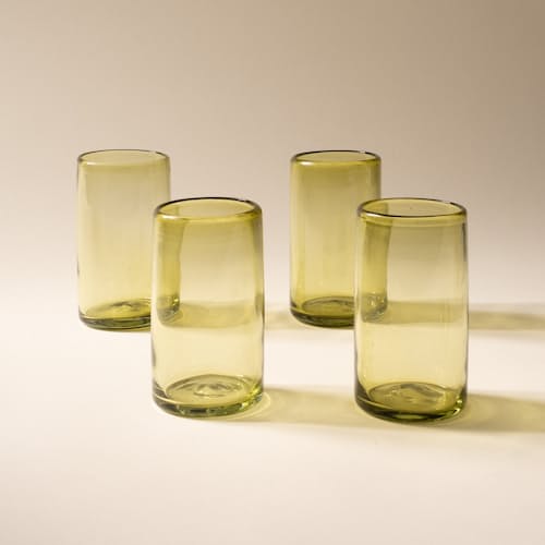 no crop image of Recycled Handblown Glass Tumbler - Tall