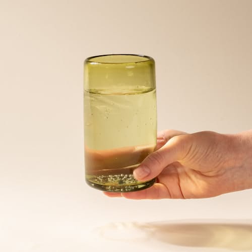 no crop image of Recycled Handblown Glass Tumbler - Tall