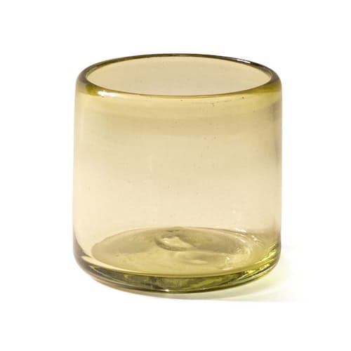 laydown image of Recycled Handblown Glass Tumbler - Short