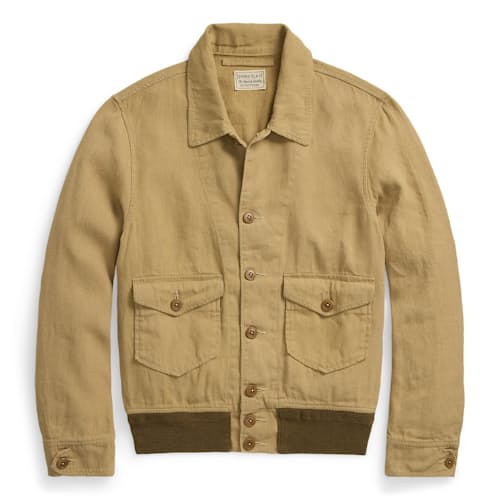 laydown image of Linen-Cotton Canvas Jacket