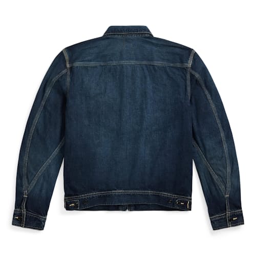 laydown image of Leyton Indigo Denim Jacket