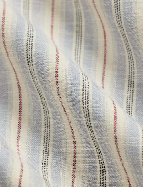 laydown detail image of Striped Twill Popover Shirt