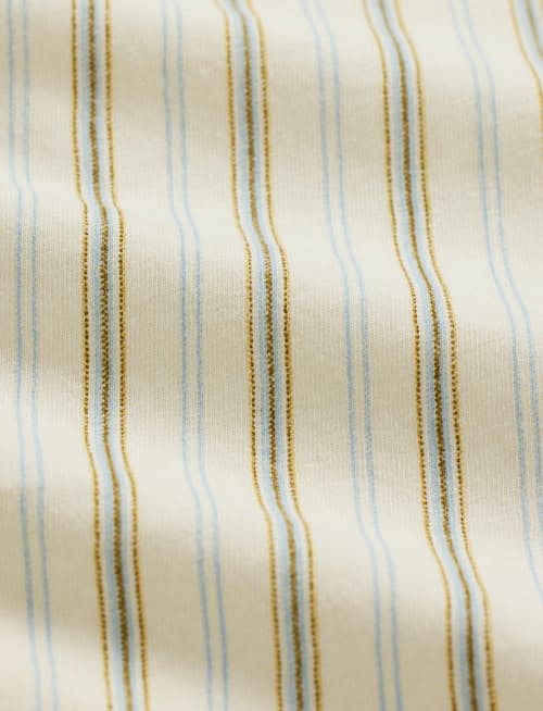 laydown detail image of Striped Linen-Cotton Jersey Shirt