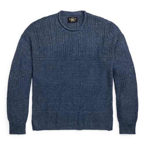 laydown image of Cotton-Linen Rollneck Sweater