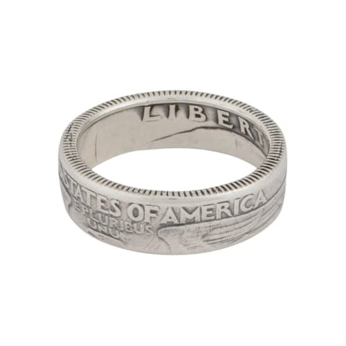 laydown image of 25c Washington Quarter Ring