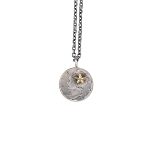 laydown detail image of 10c Brass Star Pendant