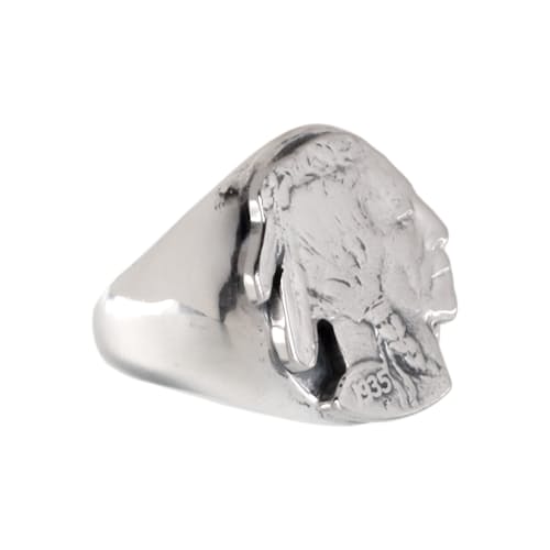 laydown image of Buffalo Nickel Ring
