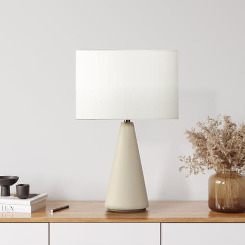 lifestyle image of Nathaniel Cement LED Table Lamp