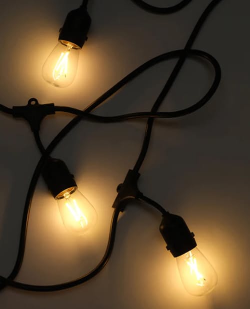 laydown detail image of Ambience Pro LED String Lights - S14, 2W, 48 Ft, 2500K