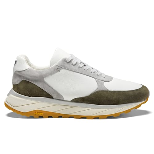 laydown image of Leather and Suede Runner