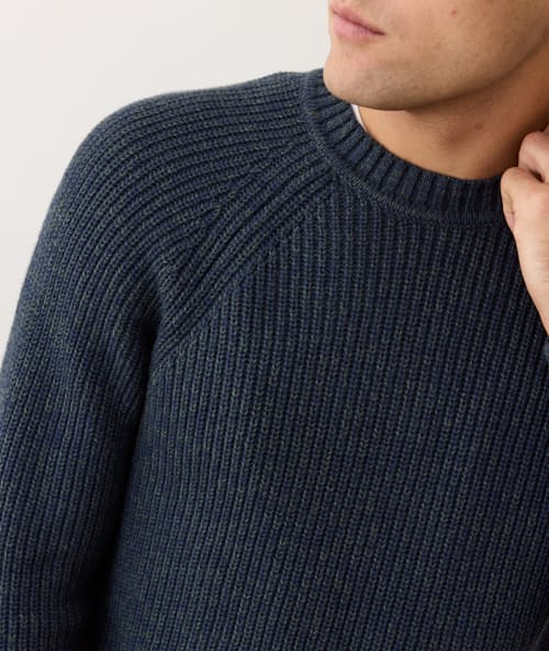 on model image of Inverness Crew Sweater