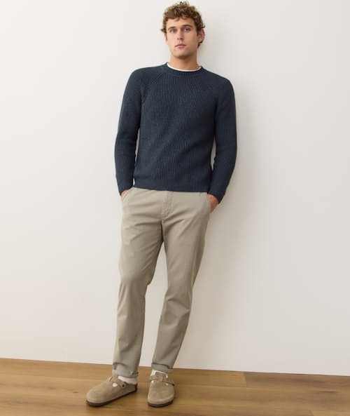 on model image of Inverness Crew Sweater