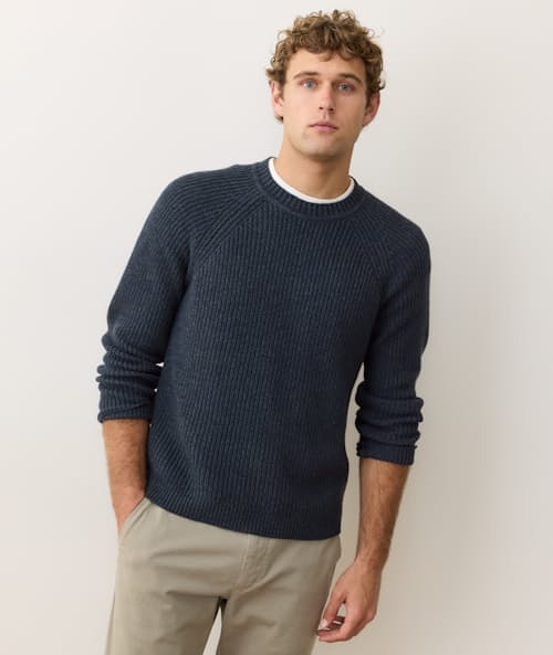 on model image of Inverness Crew Sweater