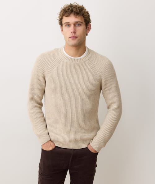 on model image of Inverness Crew Sweater