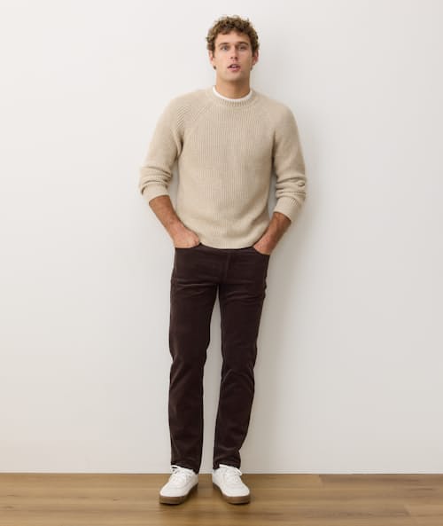 on model image of Inverness Crew Sweater