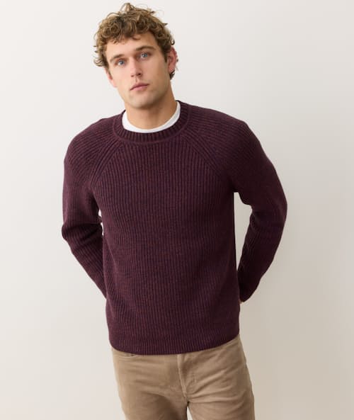 on model image of Inverness Crew Sweater