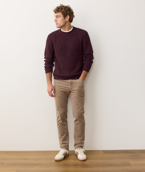 on model image of Inverness Crew Sweater