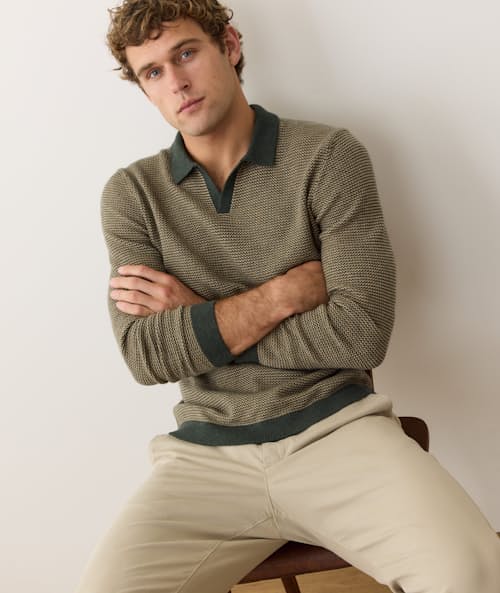 on model image of Liam Sweater Polo